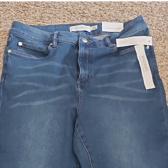Tahari High Rise Women's Jeans - Dark Blue - Picture 4 of 11